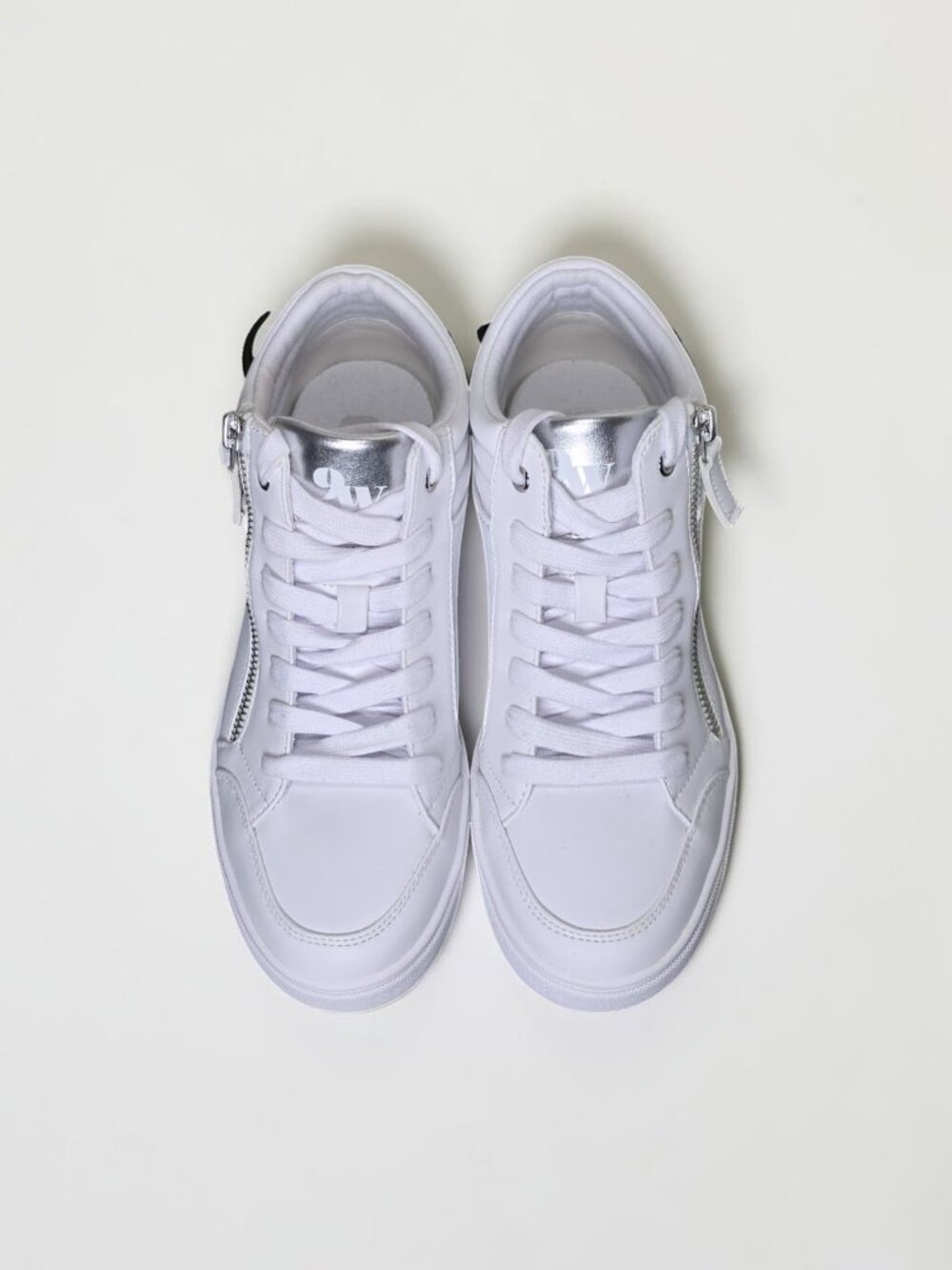 Nine West Tons High Top Hidden Wedge White Sneakers Size 7 - Picture 9 of 13